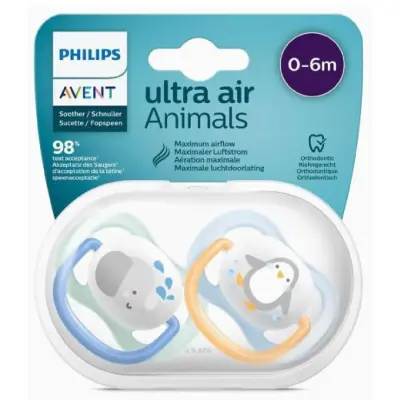 Philips Avent Ultra Air Silikon Emzik 0-6 Ay Erkek SCF080/05