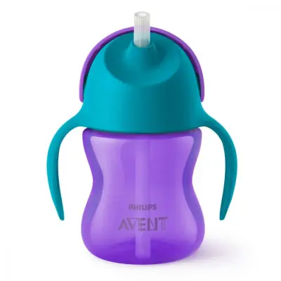 Philips Avent Yeni Desen Pipetli Bardak 200 ml 9+ Ay Kız SCF796/02  (1)