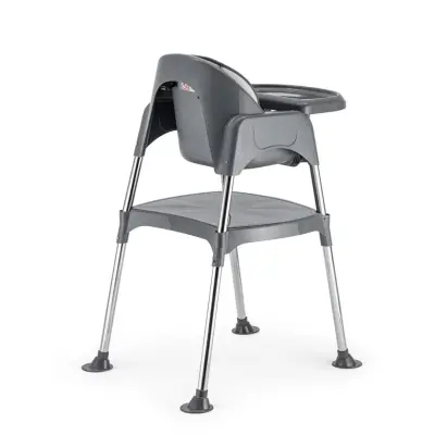 Pierre Cardin Cookie Çok Fonksiyonlu Mama Sandalyesi Silver Antrasit - 6