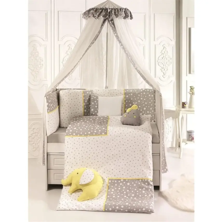 Pierre Cardin Dynamic Smiley Stars Uyku Seti 75x130 Gray Yellow - 1