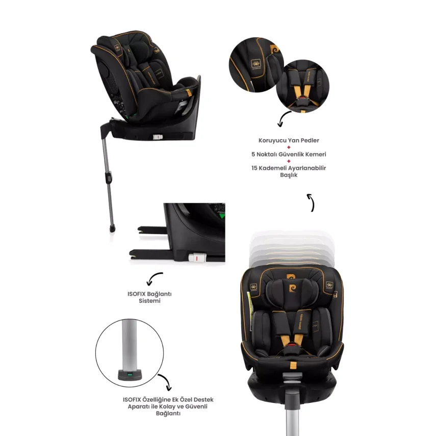 Pierre Cardin Everest Oto Koltuğu 0-36 Kg Black - 4