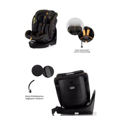Pierre Cardin Everest Oto Koltuğu 0-36 Kg Black - 6
