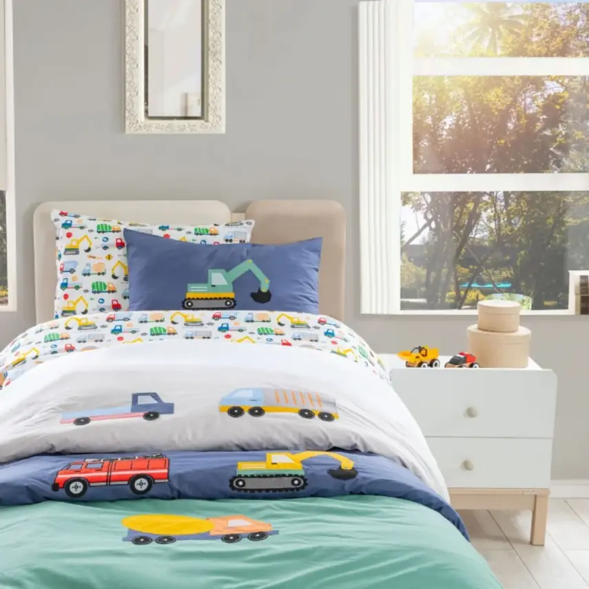 Pierre Cardin İş Makinesi Tek Kişilik Yatak Örtüsü - 1