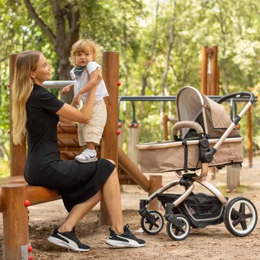 Pierre Cardin Legend Çift Yönlü Travel Sistem- Seyahat Sistem Bebek Arabası Gri - 5