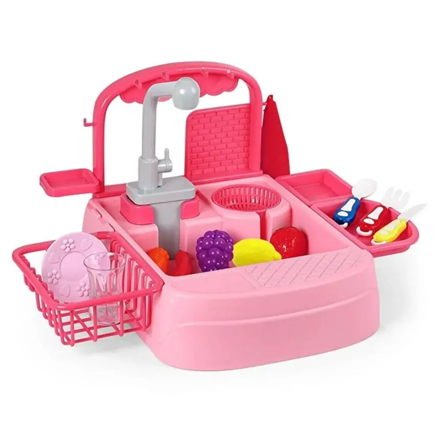 Pilli Mutfak Lavabosu Pembe - 1