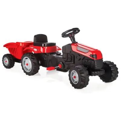 Pilsan Active Römorklu Pedallı Traktör Kırmızı - 3