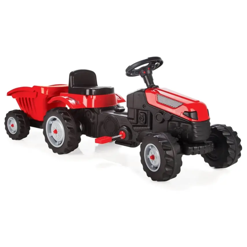 Pilsan Active Römorklu Pedallı Traktör Kırmızı - 3