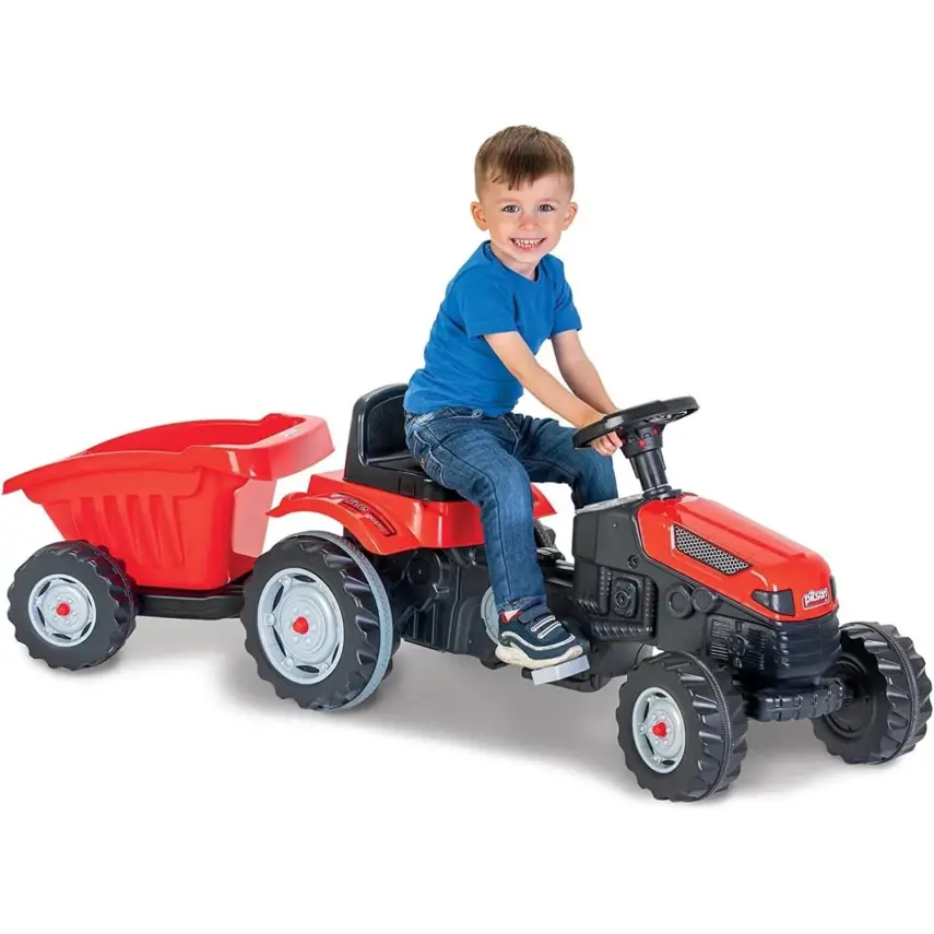 Pilsan Active Römorklu Pedallı Traktör Kırmızı - 8