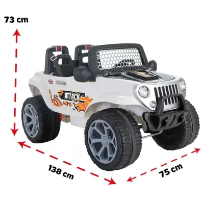 Pilsan Attack Çift Kişilik 12 Volt Kumandalı Akülü Araba - 3