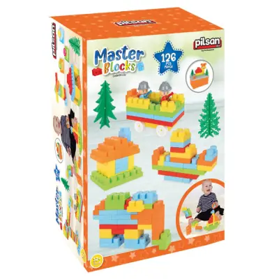Pilsan Master Bloklar Aksesuarlı 128 Parça