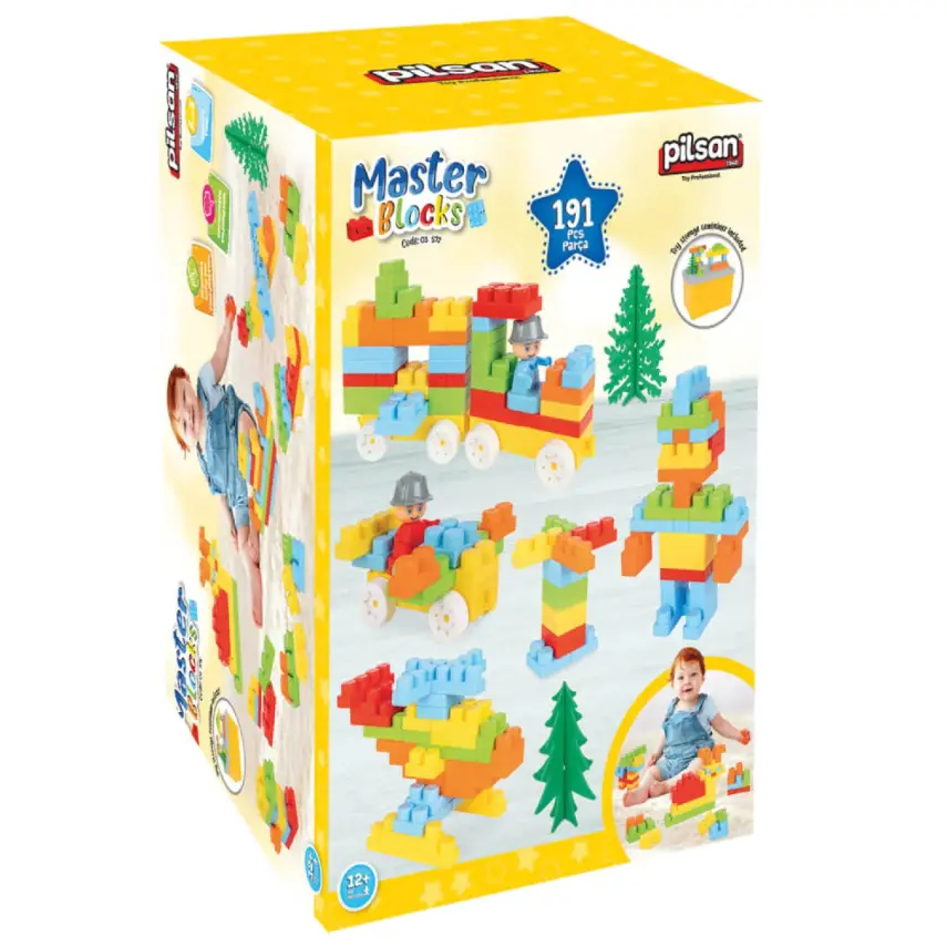 Pilsan Master Bloklar Aksesuarlı 194 Parça - 1