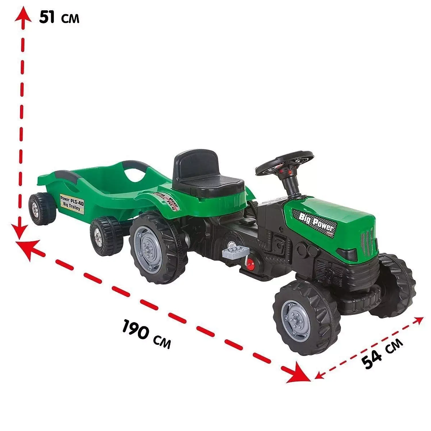 Pilsan Power Pedallı Big Trolley Traktör