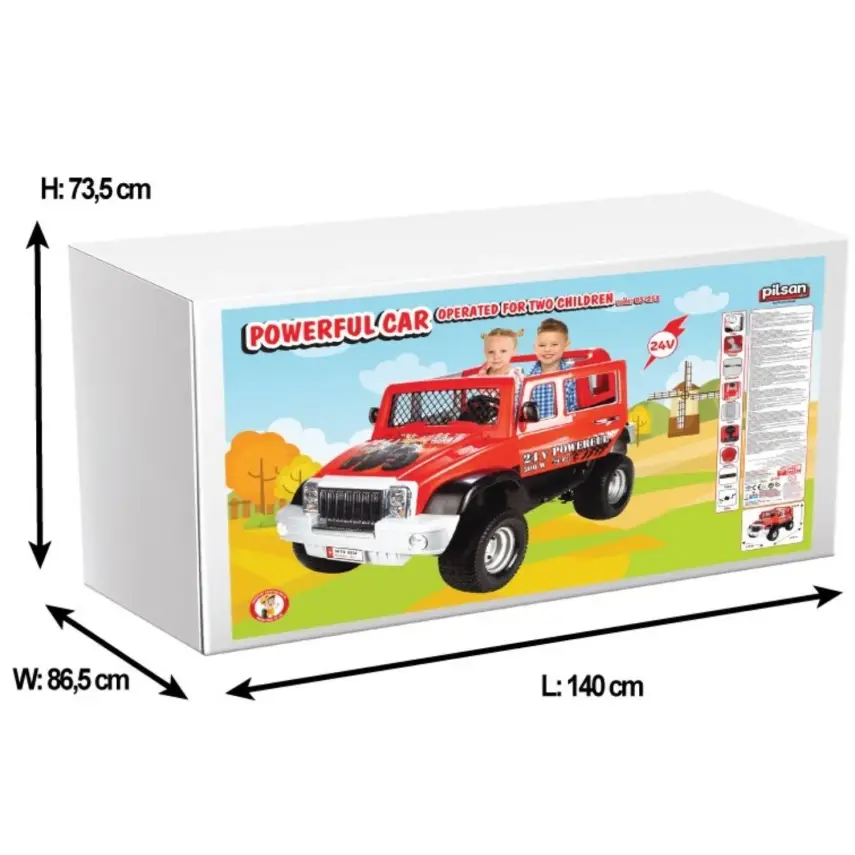 Pilsan Powerfull Çift Kişilik Akülü Araba - 4