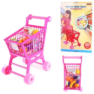 Pilsan Pratik Market Arabası Meyve Ve Sebzeler Pembe - 1