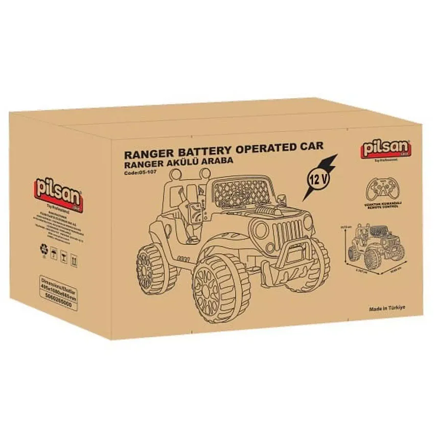 Pilsan Ranger Uzaktan Kumandalı Akülü Araba Kırmızı - 4