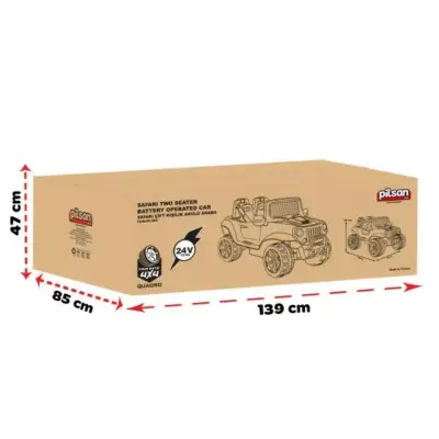 Pilsan Safari 4X4 Çift Kişilik Akülü Araba 24V - 4