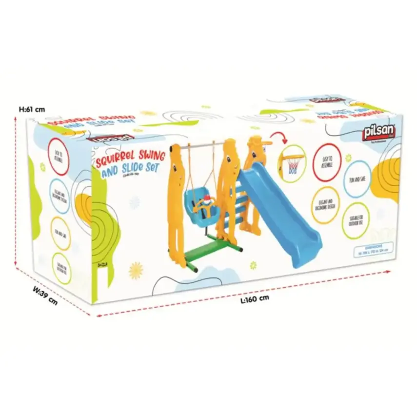 Pilsan Sincap Kaydırak ve Salıncak Seti - 2