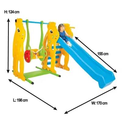 Pilsan Sincap Kaydırak ve Salıncak Seti - 4