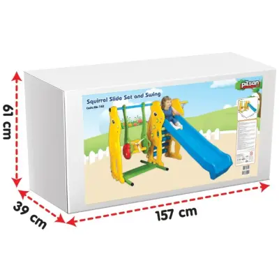 Pilsan Sincap Kaydırak ve Salıncak Seti - 3