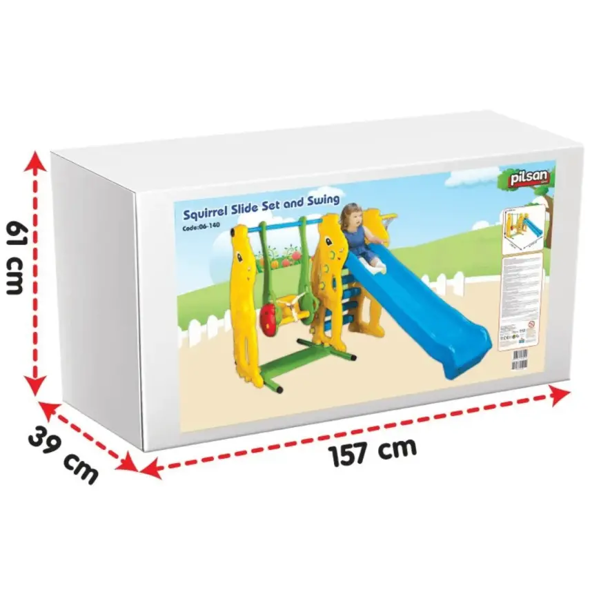 Pilsan Sincap Kaydırak ve Salıncak Seti - 3