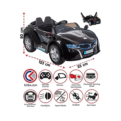 Pilsan Speedsonıc Akülü Araba 12V Uzaktan Kumandalı – Bluetoothlu Siyah - 5