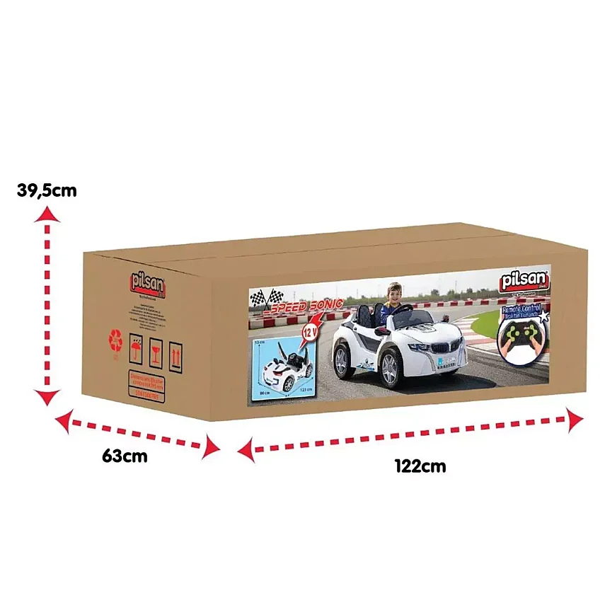 Pilsan Speedsonıc Akülü Araba 12V Uzaktan Kumandalı – Bluetoothlu Siyah - 4