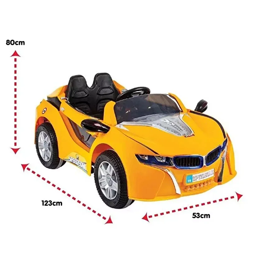 Pilsan Speedsonıc Akülü Araba 12V Uzaktan Kumandalı – Bluetoothlu Sarı - 3