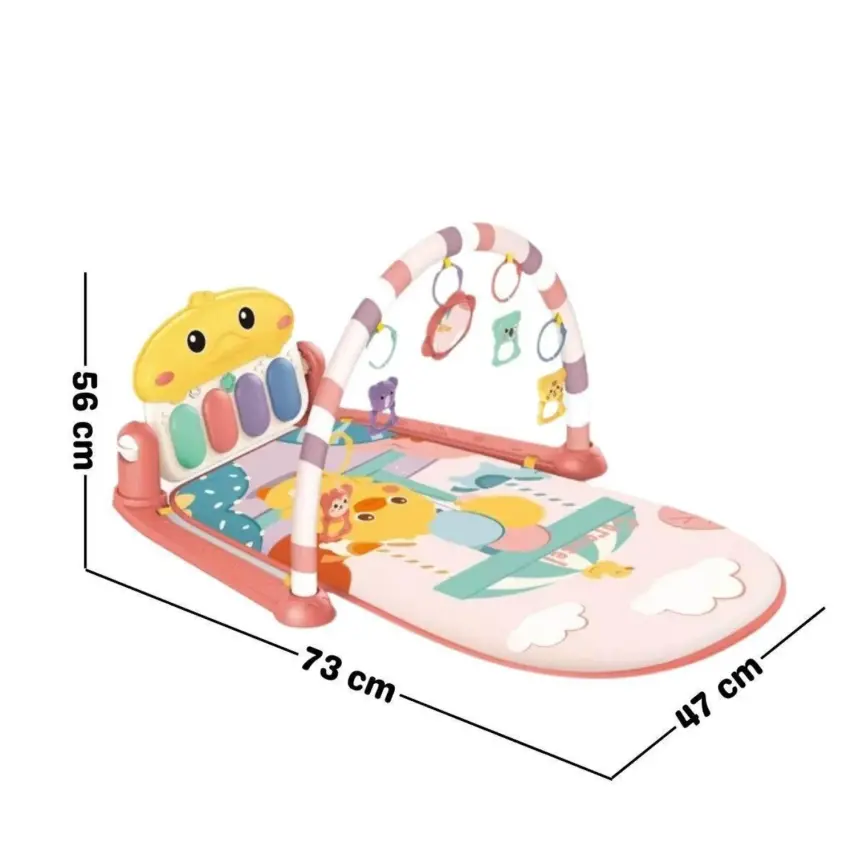 Piyanolu Ördek Gökkuşağı Bebek Oyun Halısı - 7