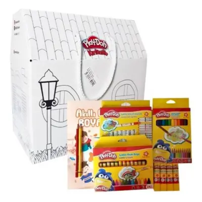 Play-Doh Kırtasiye Seti 58 Parça ve Boyama Evi