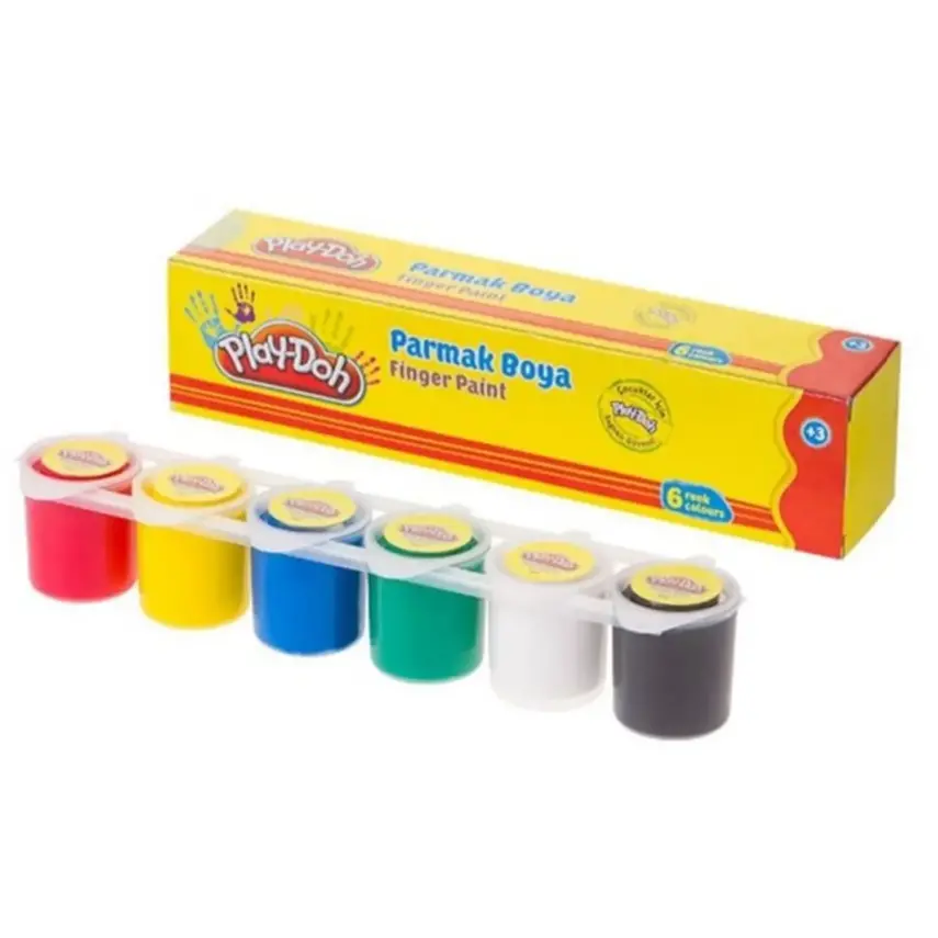 Play-Doh Parmak Boyası 6 Renk Birleşik 30 ml - 1