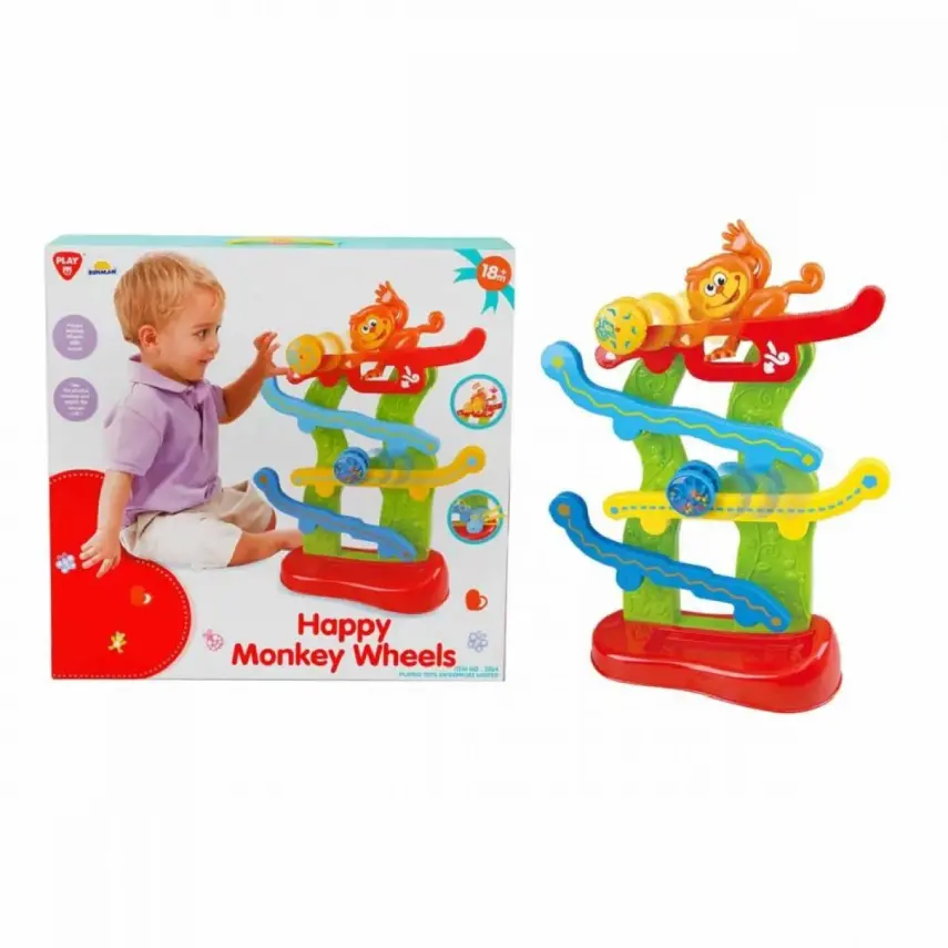 Play Go Top Oyunu 4 Katlı Maymunlu 9 Parça Sesli - 1