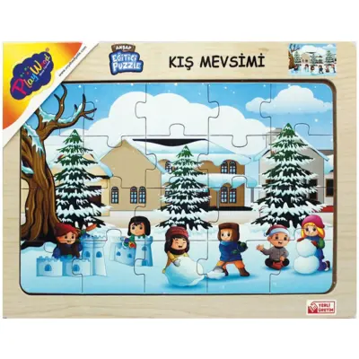 Play Wood Ahşap Tutmalı Puzzle Kış Mevsimi                                               - 1