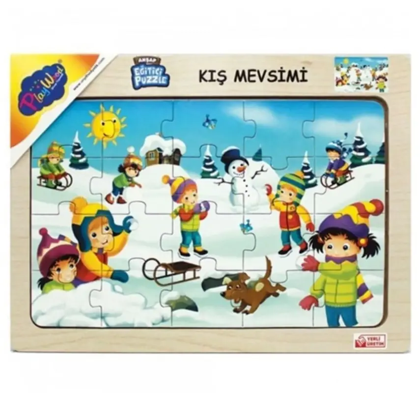 Play Wood Ahşap Tutmalı Puzzle Kış Mevsimi                                               - 2