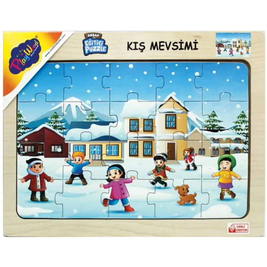 Play Wood Ahşap Tutmalı Puzzle Kış Mevsimi                                               - 3