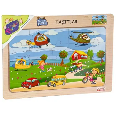 Play Wood Ahşap Tutmalı Puzzle Taşıtlar                                  - 2
