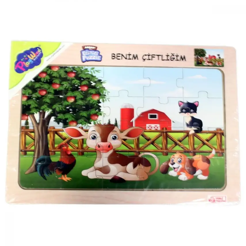 Playwood Ahşap Eğitici Puzzle Benim Çiftliğim - 1