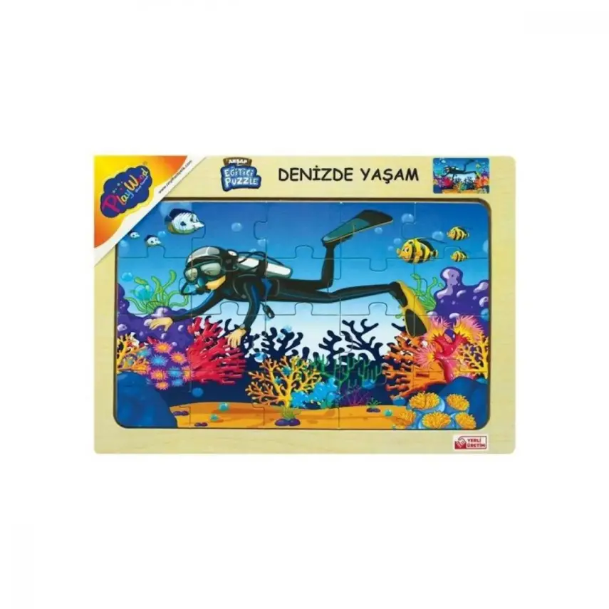 Playwood Ahşap Eğitici Puzzle Denizde Yaşam - 3