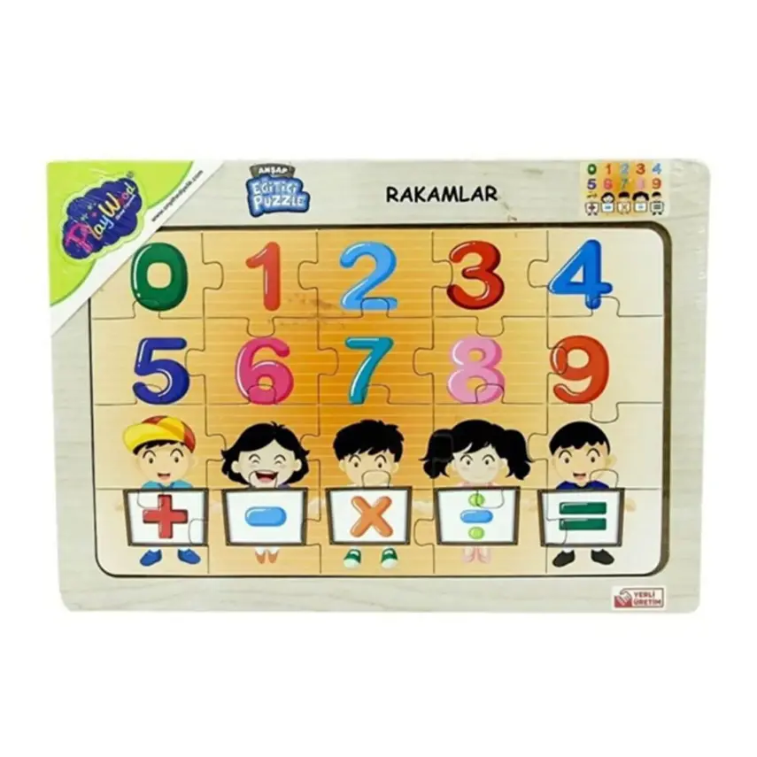 Playwood Ahşap Eğitici Puzzle Harfler Ve Rakamlar - 1