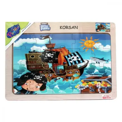 Playwood Ahşap Eğitici Puzzle Korsan