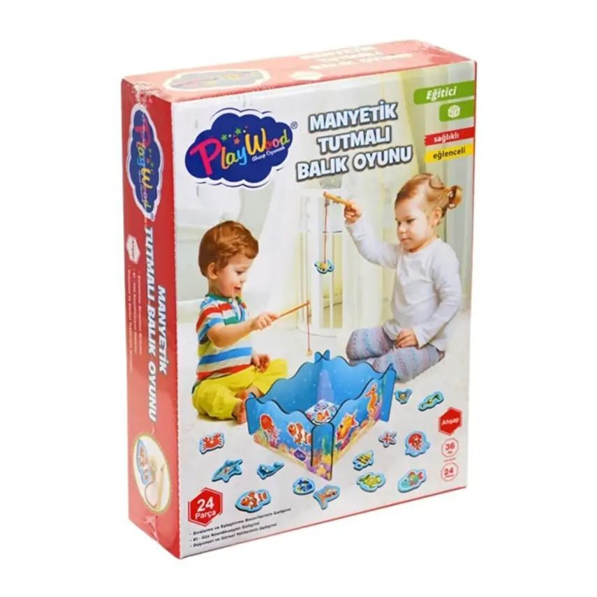 Playwood Ahşap Manyetik Tutmalı Balık Oyunu - 1