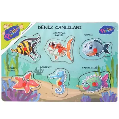 Playwood Ahşap Tutmalı Deniz Canlıları (1)