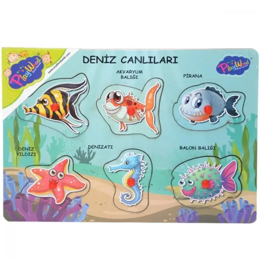 Playwood Ahşap Tutmalı Deniz Canlıları - 2