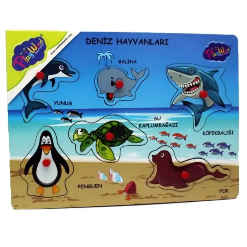 Playwood Ahşap Tutmalı Deniz Hayvanları Ve Canlıları - 1