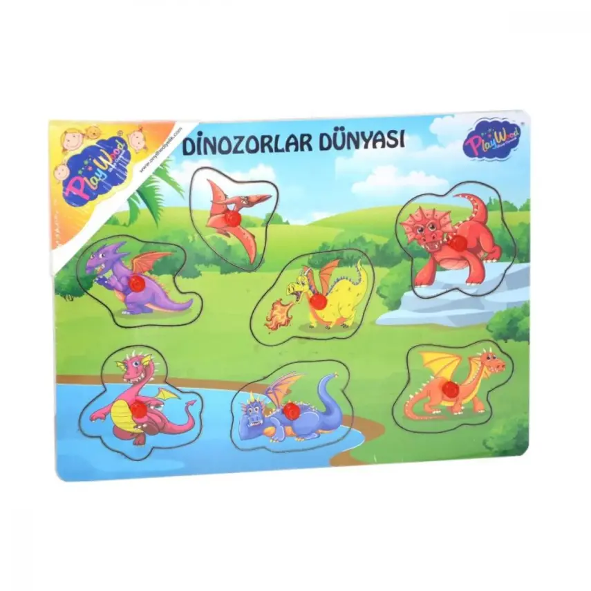 Playwood Ahşap Tutmalı Dinazor Dünyası - 1