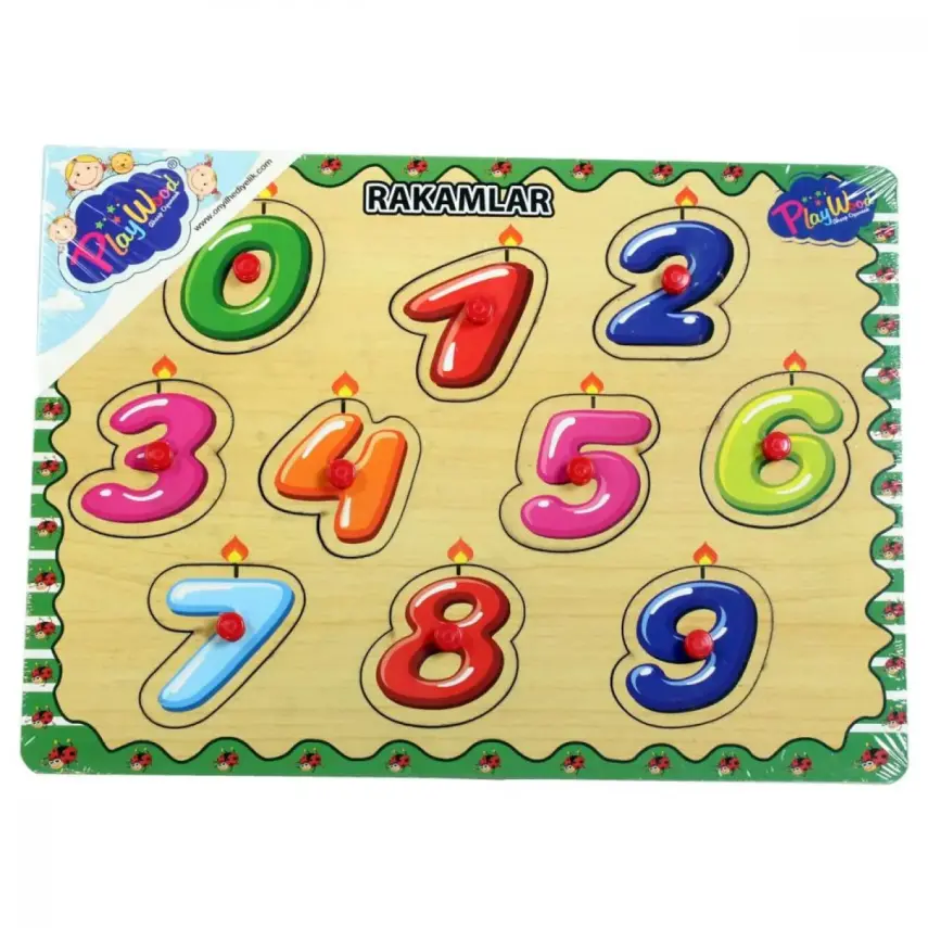 Playwood Ahşap Tutmalı Rakamlar - 1