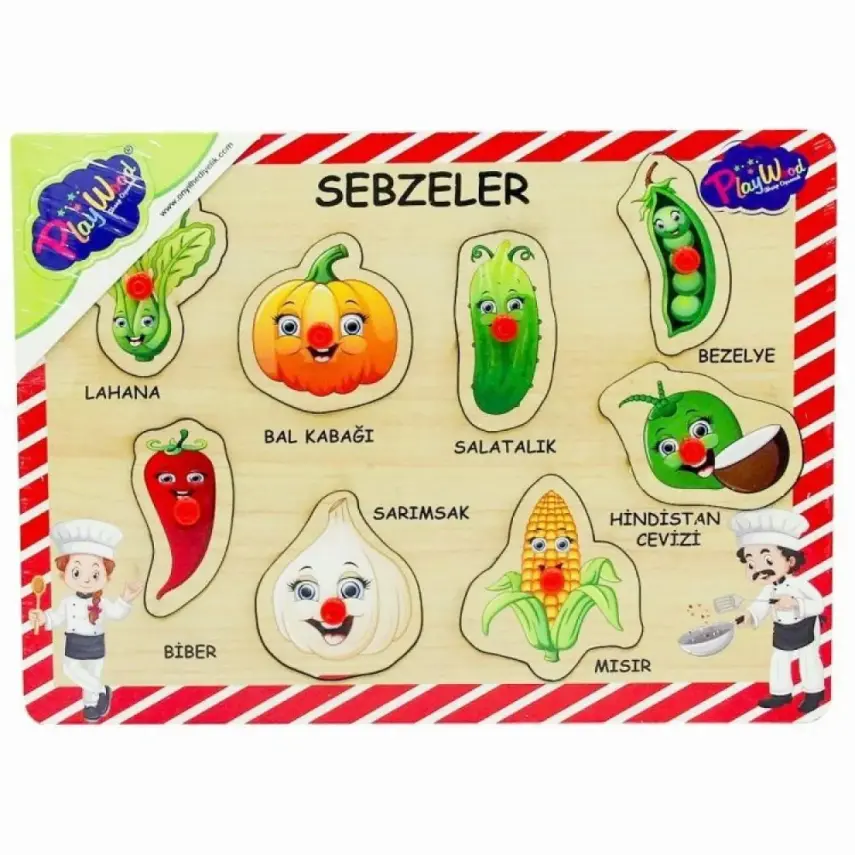 Playwood Ahşap Tutmalı Sebzeler - 1