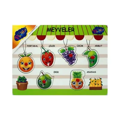 Playwood Ahşap Tutmalı Sebzeler Meyveler