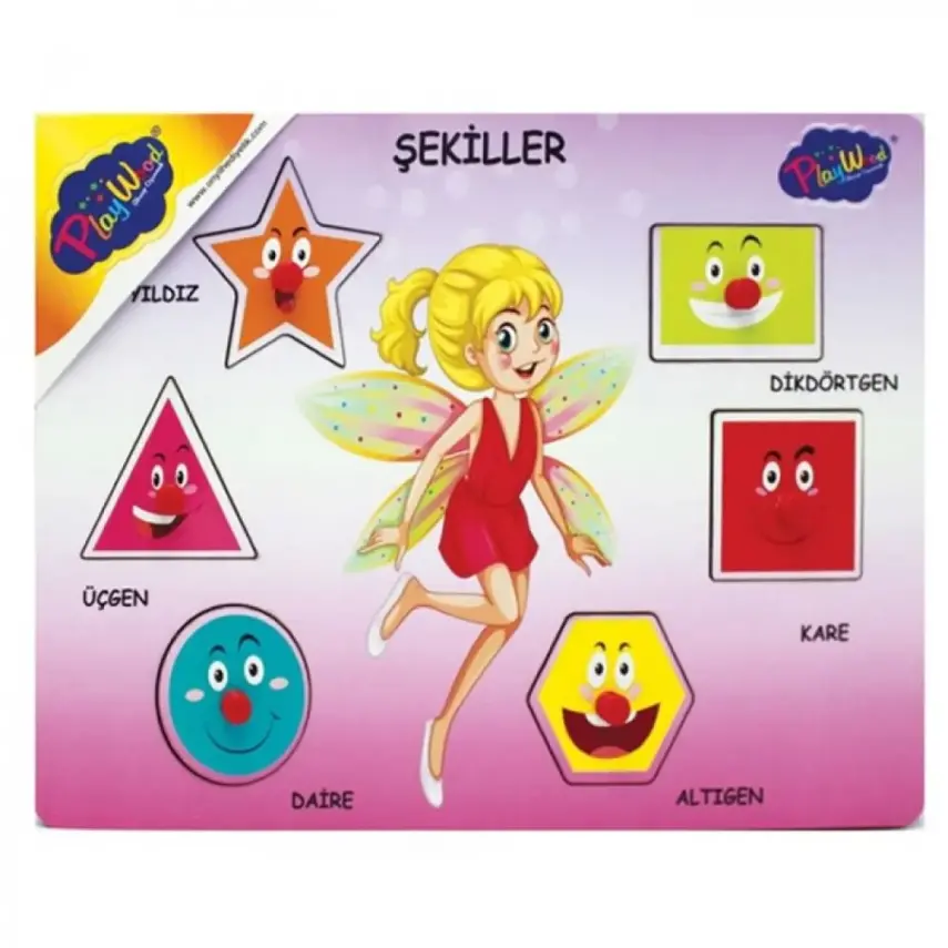 Playwood Ahşap Tutmalı Şekiller - 1