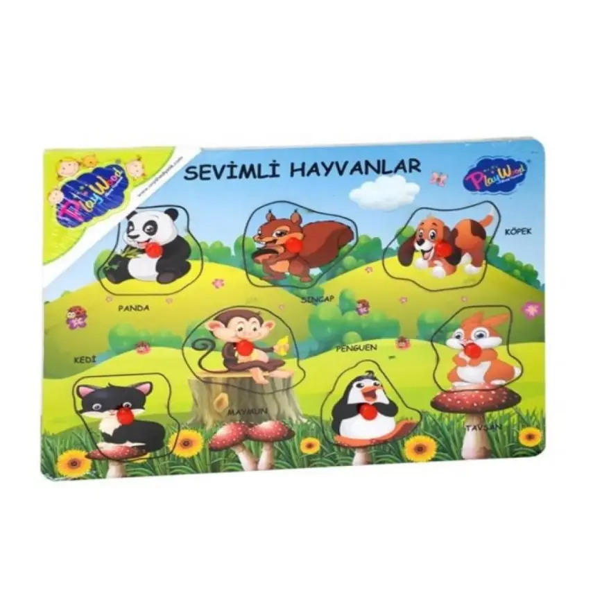 Playwood Ahşap Tutmalı Sevimli Hayvanlar - 1