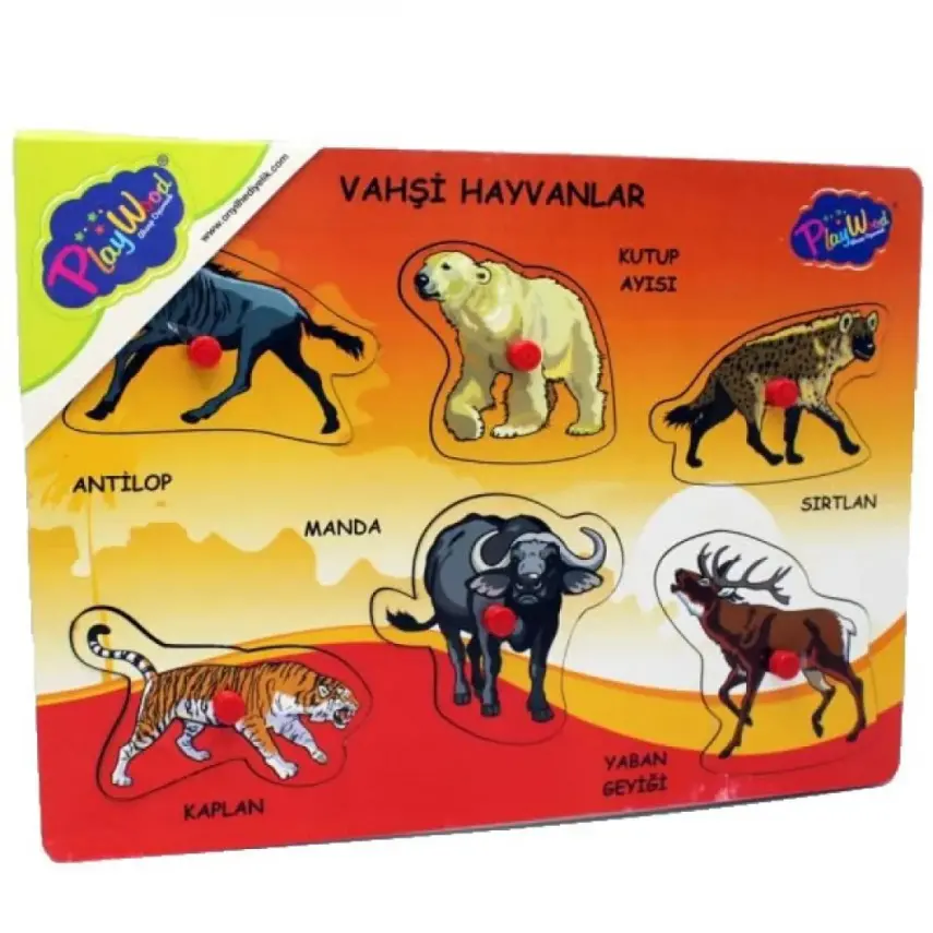 Playwood Ahşap Tutmalı Vahşi Hayvanlar ONY-135-136-137 - 1